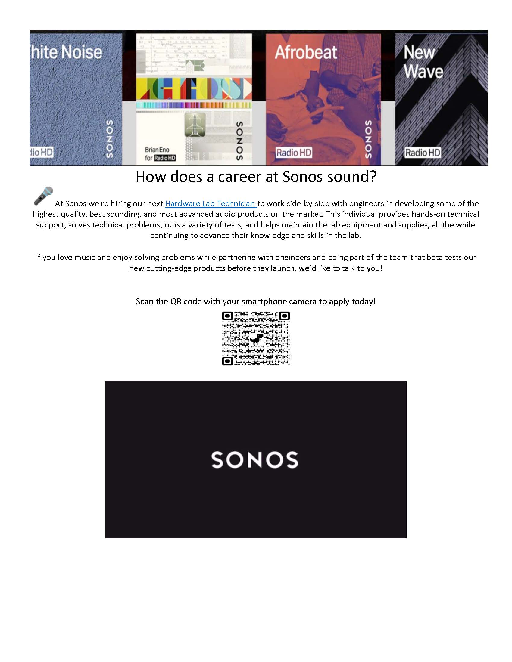 Sonos Jobs